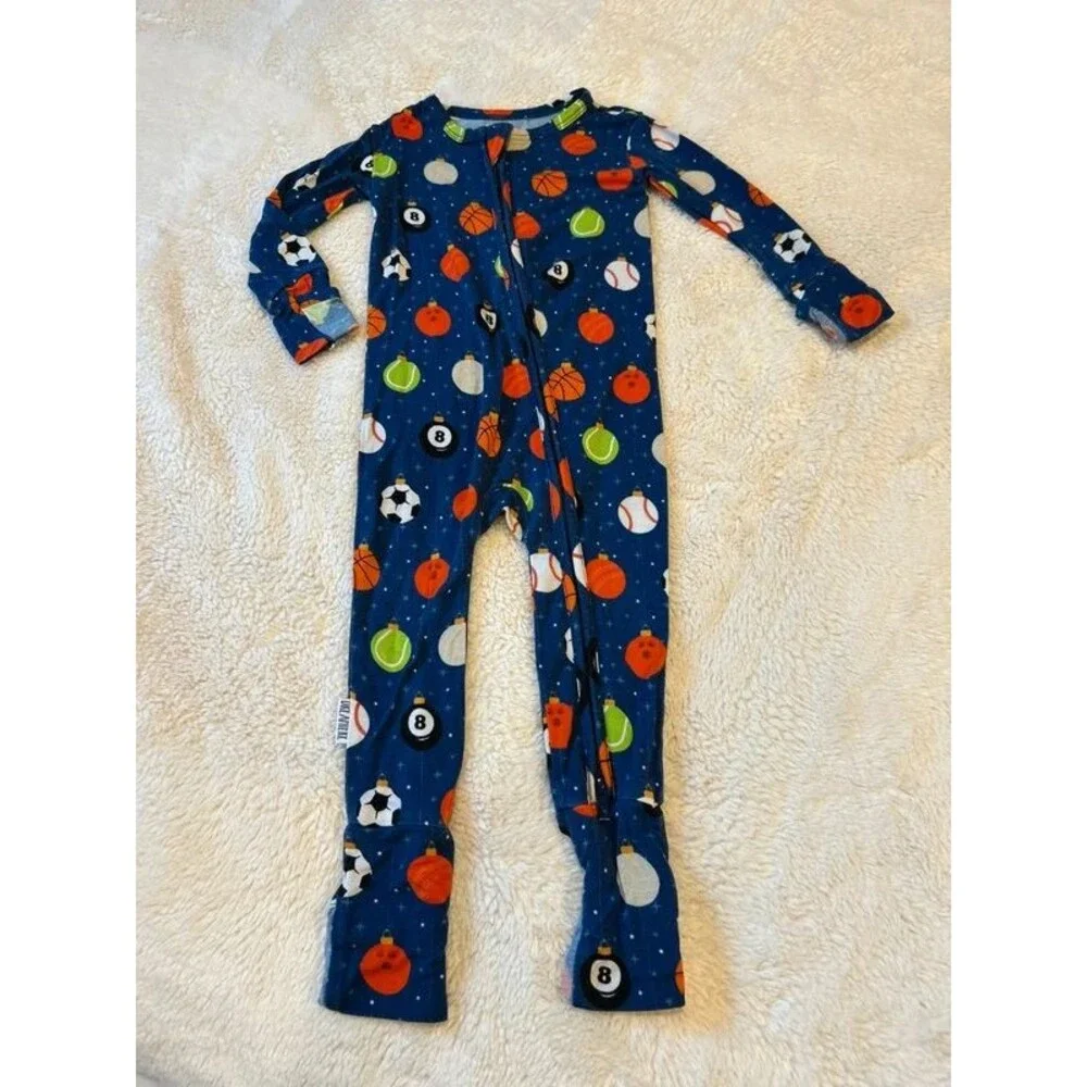 Dreamiere Bamboo Zippy Baby Boy 6-12M Blue Sports Ornaments